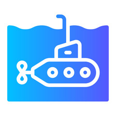 submarine gradient icon