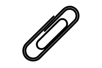 paperclip silhouette on white background