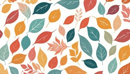 Colorful autumn leaves scattered on a white background, showcasing vibrant reds, oranges, yellows, and browns, perfect for seasonal decorations or as a backdrop for fall-themed designs