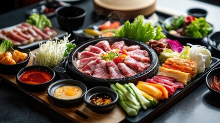 Delicious Meat and Vegetable Platter Ready to Cook
