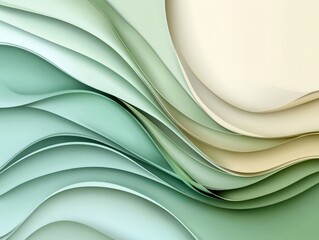 Fototapeta premium Muted sage green and warm beige abstract gradient with soft transitions, inspired by nature and eco-design