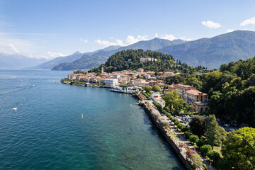 City of Bellagio, drone photo Lake Como, Italy 23.08.2024