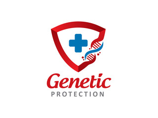 DNA protection logo symbol or icon template