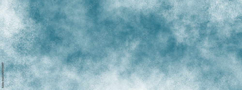 Poster messy ocean background. clouds in the sky. blue sky and clouds. light colorful landing page flat bac