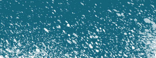 Teal and tangerine theme with digital particle decor, vast negative space. grunge gradient banner, template empty space color gradient rough. Shimmering blur spot lights on abstract background