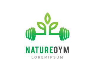 Nature Gym logo symbol or icon template