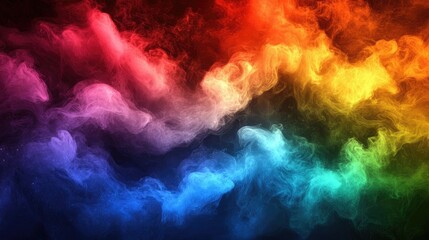 Fototapeta premium Colorful Swirls of Smoke in Vibrant Shades