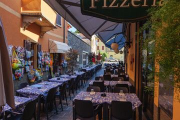 City of Menaggio, streets and architecture, summer holidays. Lake Como Italy 24.08.2024