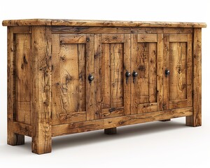 Stylish sideboard showcased on a clean white background for modern interior design inspiration