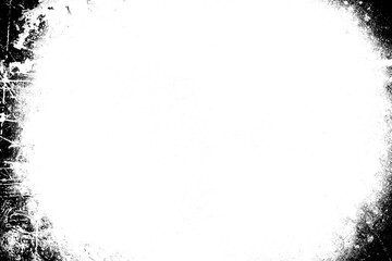 Black grunge frame texture. Abstract background. Illustration