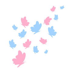 Flying Butterfly Silhouette