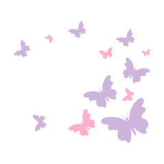 Flying Butterfly Silhouette