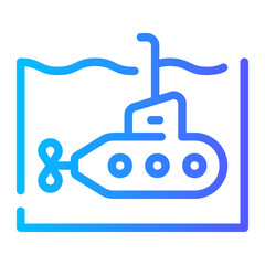 submarine gradient icon