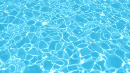 Obraz premium Transparent pale blue clear water surface texture with ripples and splashes. 