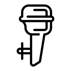 boat engine line icon