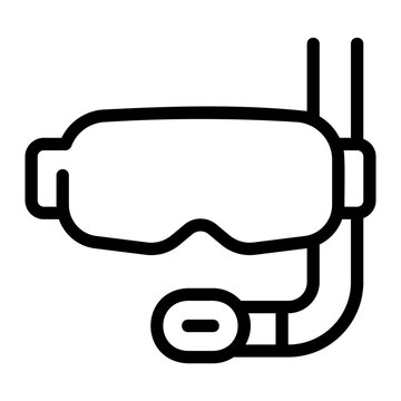 recommend clip art: diving mask line icon