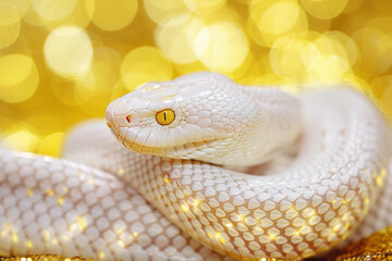 Fototapeta premium Beautiful greeting card with holiday composition for happy and joy celebrate New Year