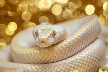 Fototapeta premium Beautiful greeting card with holiday composition for happy and joy celebrate New Year