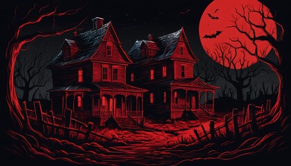 variety scary eerie dark places illustration background