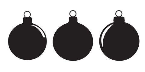 Christmas bauble with a plain silhouette 