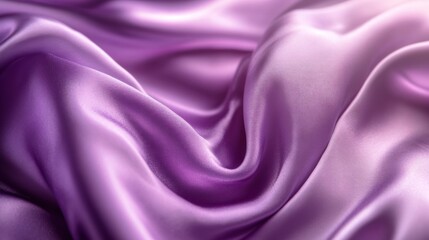 Obraz premium A close-up view of smooth, flowing purple satin fabric, showcasing its texture and sheen.