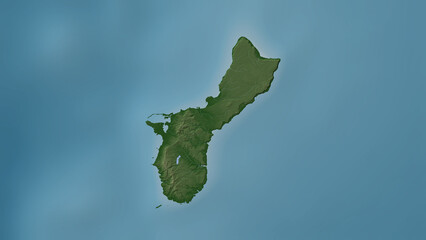 Guam Island. United States. Physical © zelwanka