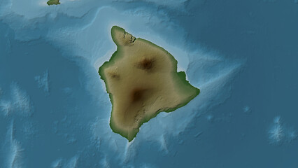 Hawaii Island. United States. Physical © zelwanka