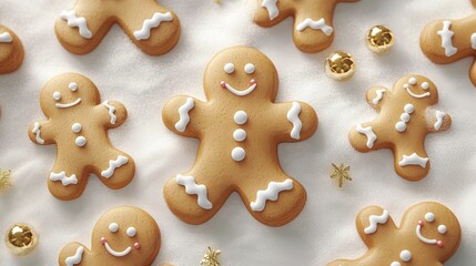 Christmas gingerbread man cartoon christmas illustration