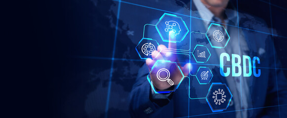 CBDC Central Bank Digital Currency Concept.
