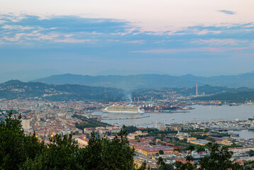 City La Spezia in italy, sea port