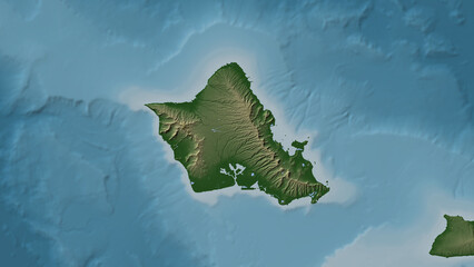 Oahu Island. United States. Physical © zelwanka