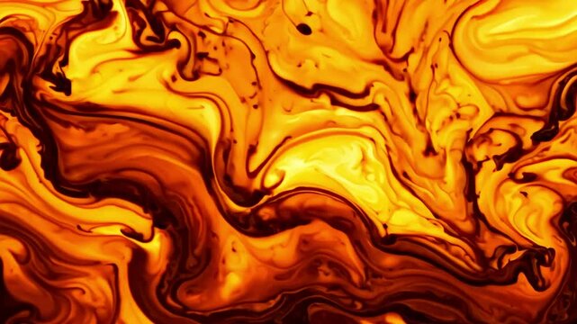 Dynamic fiery lava fluid motion in abstract background