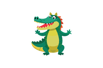  Cute Alligator vector art illustration