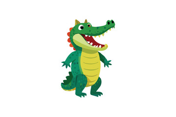  Cute Alligator vector art illustration