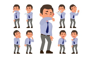 Sick people with different symptoms