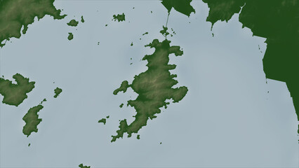 Sinmi-do Island. North Korea. Physical © zelwanka