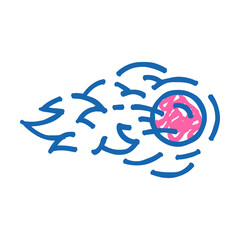 fireball doodle icon sketch vector. fireball sign. isolated symbol illustration