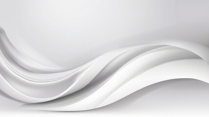 Abstract white and gray background with curved lines . Luxury modern design concept.