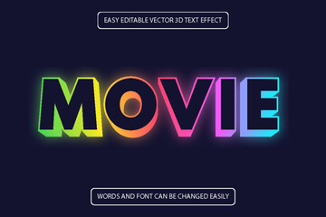 Editable luxury 3D Text effect style template.