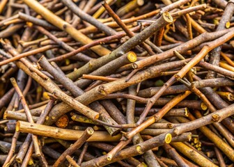 Fototapeta premium Small branches combine to create a natural textured backdrop ideal for a range of creative projects, adding an