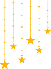 Gold Star Hanging Frame Decor Element