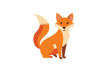 Cute Fox vector art illustration 