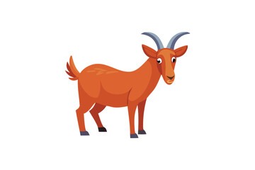 Cute Goat vector art illustration