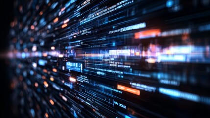 Fototapeta premium Abstract Digital Data Stream.