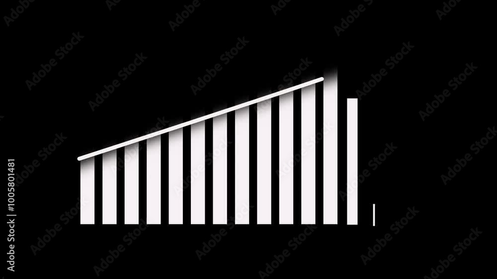 Aufkleber hi-tech style business concept technology chart with grid. finance business graph chart with upward 