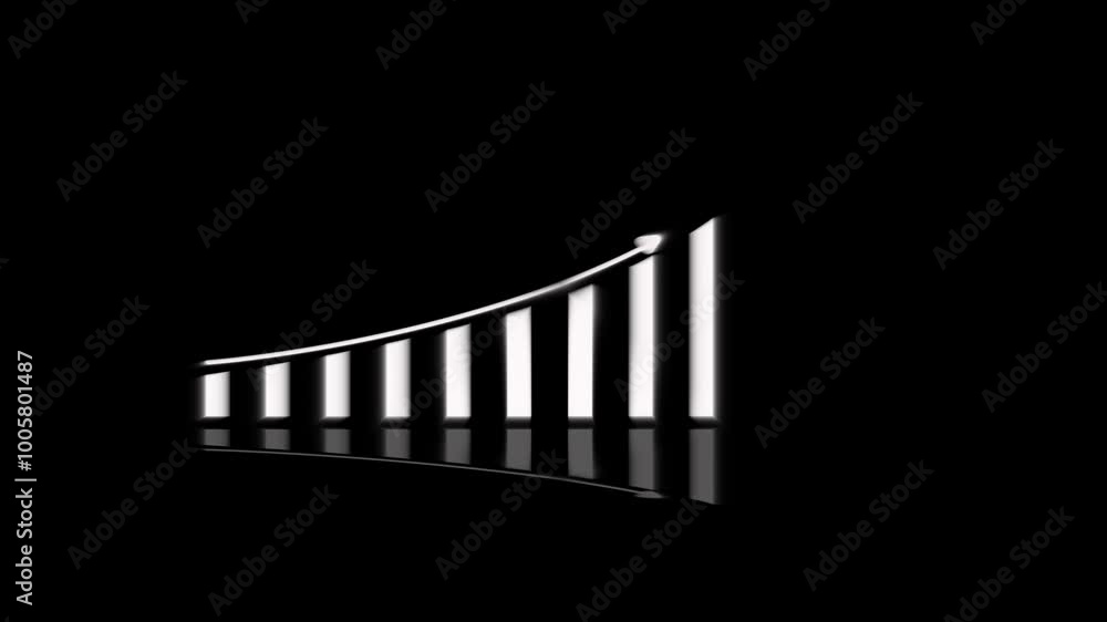 Aufkleber hi-tech style business concept technology chart with grid. finance business graph chart with upward 