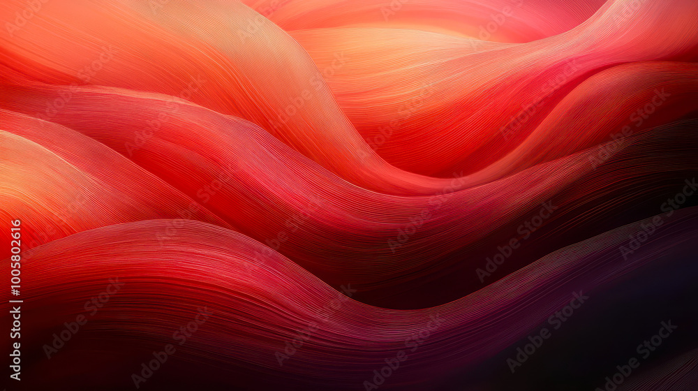 Poster abstract black brown red coral gradient background with blurred lines and rough texture - elegant lu