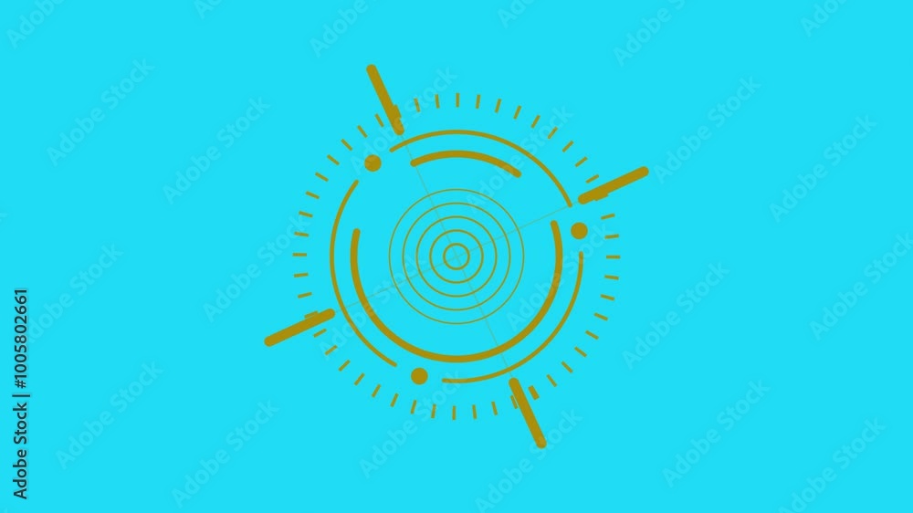 Poster circle hud technological futuristic elements.sci fi circle elements appearing and disappearing withi