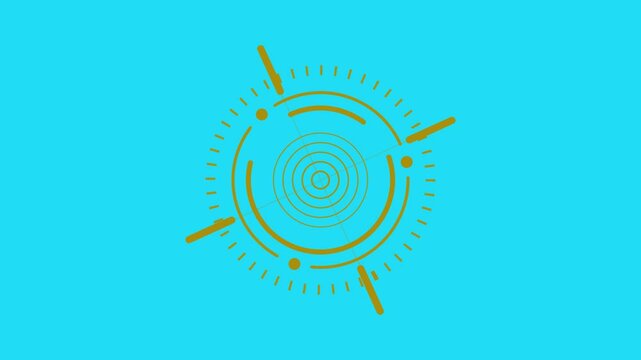 Circle HUD technological futuristic elements.Sci Fi circle elements appearing and disappearing within 10 sec.Technological HUD template. Hud interface template, Futuristic and technology concept, Holo