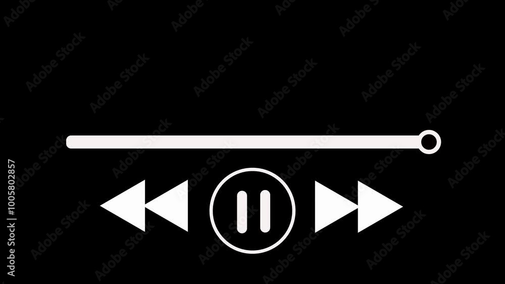 Poster video, audio neon play button icon animation. glowing play button animation.play button icon animati